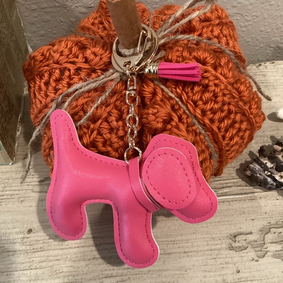 Pink Dog-Shaped Keychain and purse charm - Picture 2 of 7